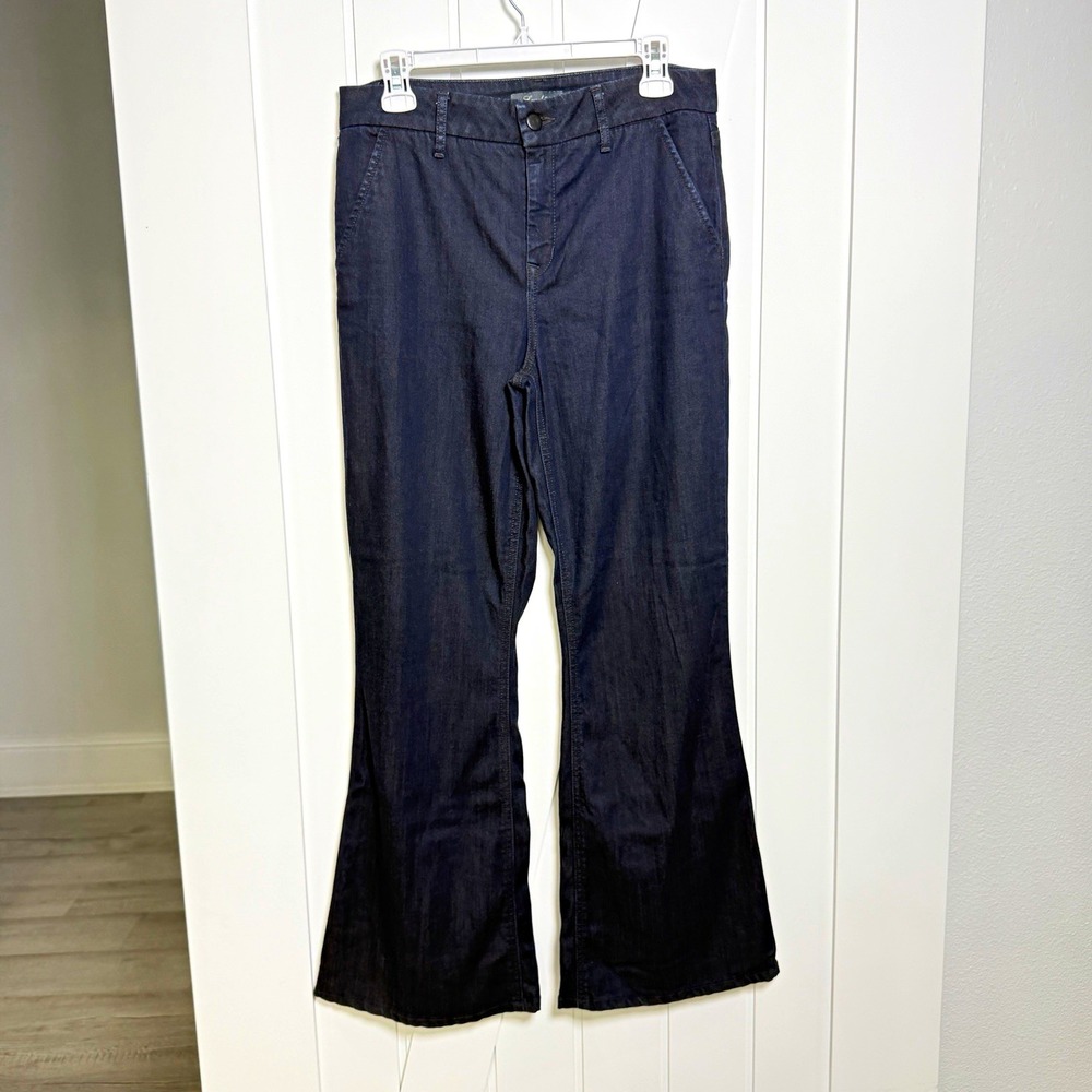 Level 99 Tanya Flare Women's High Rise Dark Wash Blue Jeans Size 29 Soft Casual